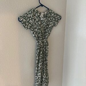 Bailey’s Blossoms 3T Green Floral Jumpsuit